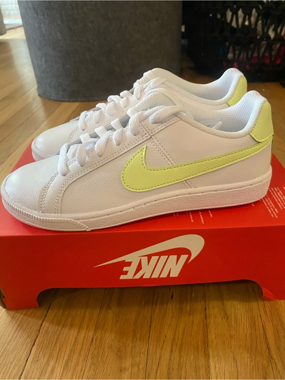 NEW Nike Court Royale White Barely Volt Womens Shoes